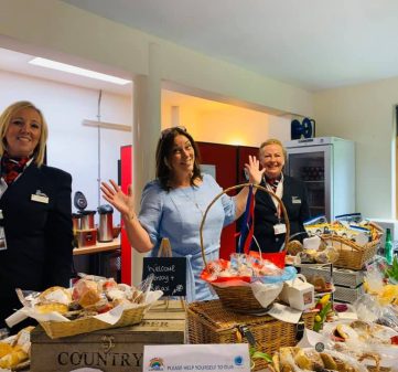 Team Lavender enjoy A royal visit in their Kitchen to help prepare meals for the NHS