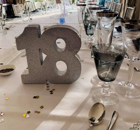 18 Birthday Table Setting