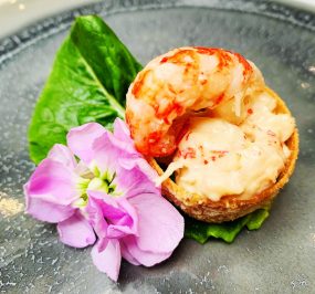 Crayfish, Wasabi Mayo and little gem