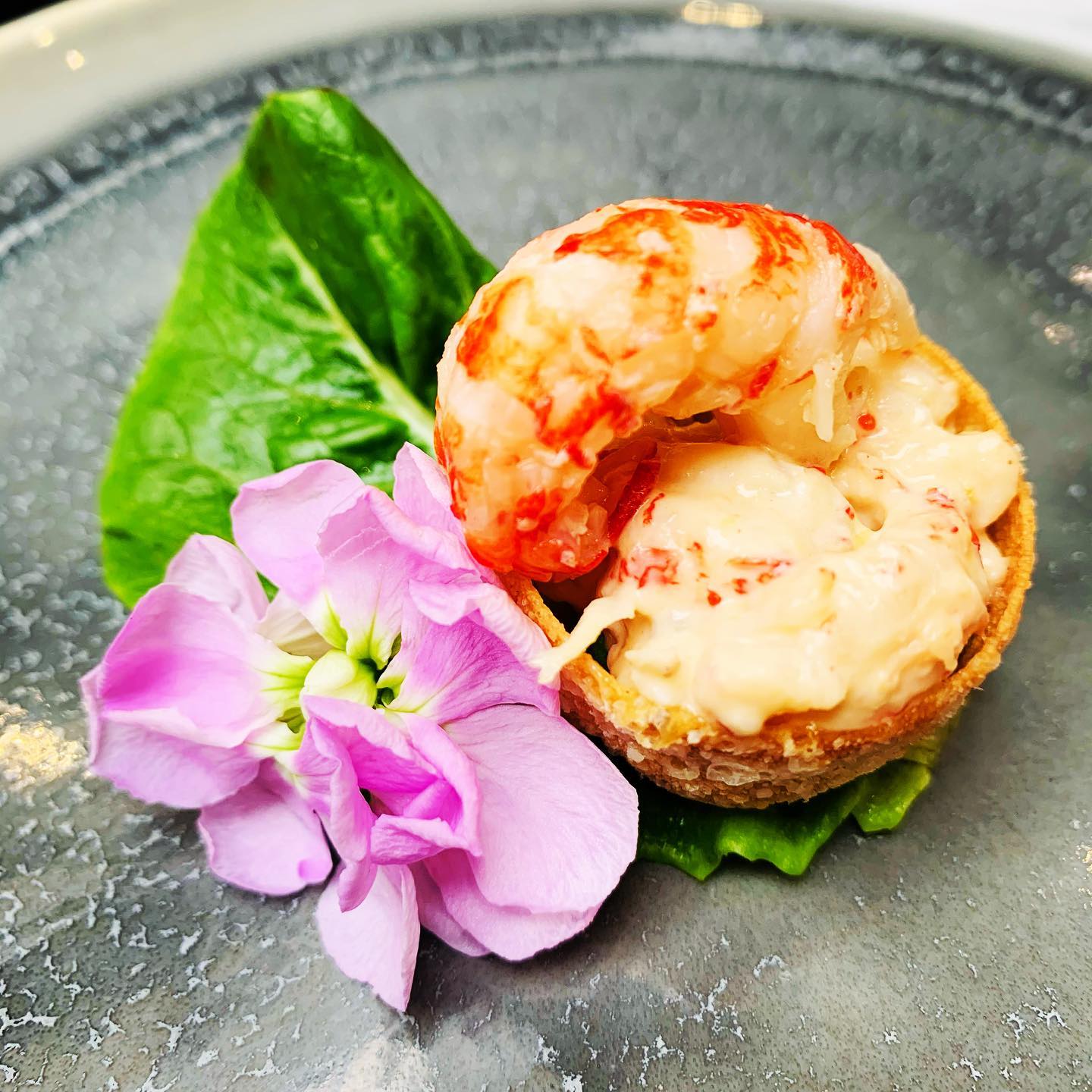 Crayfish, wasabi Mayo and little gem