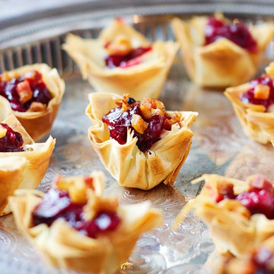 brie and cranberry tartlets